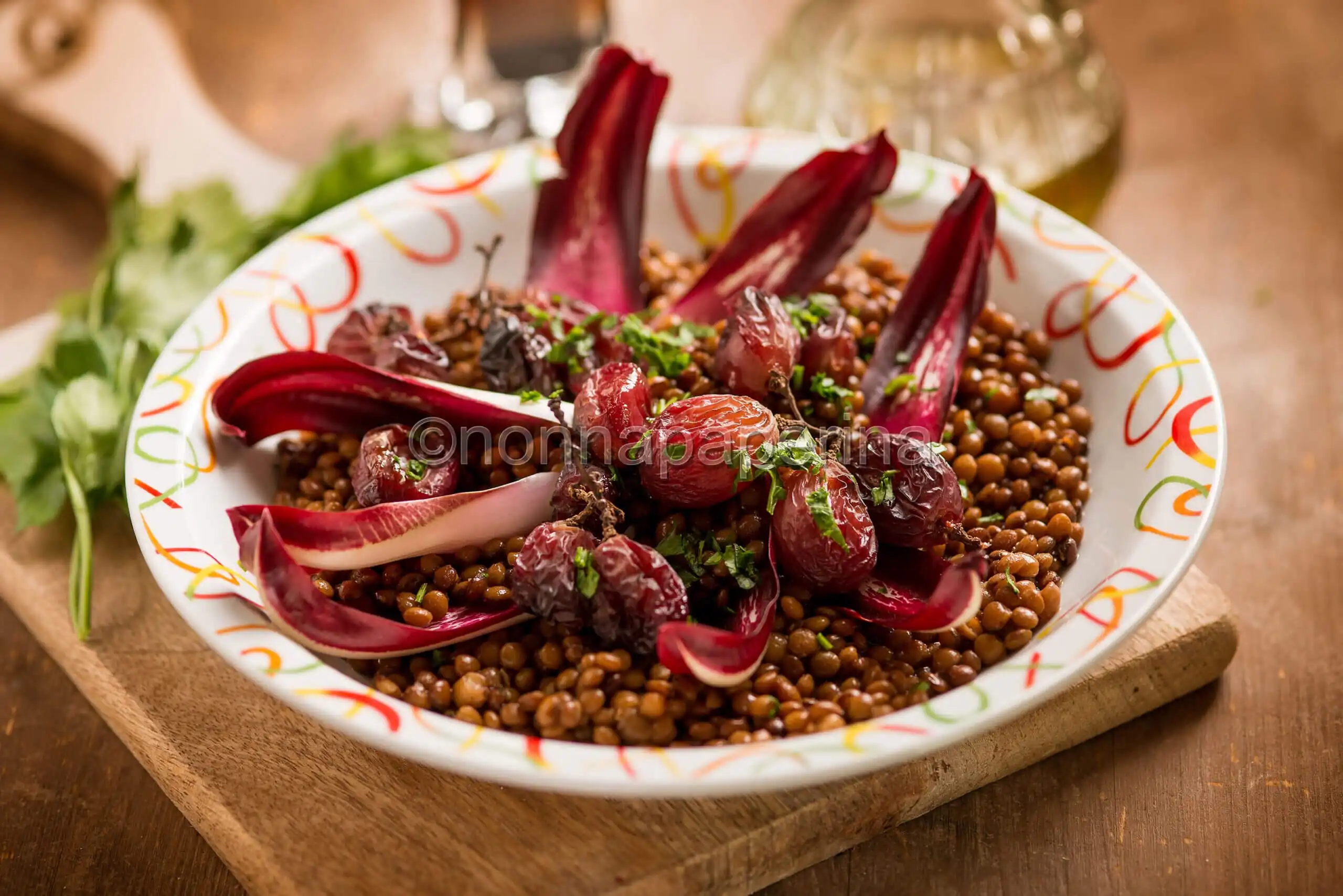 Insalata di lenticchie con radicchio, un ottimo primo piatto