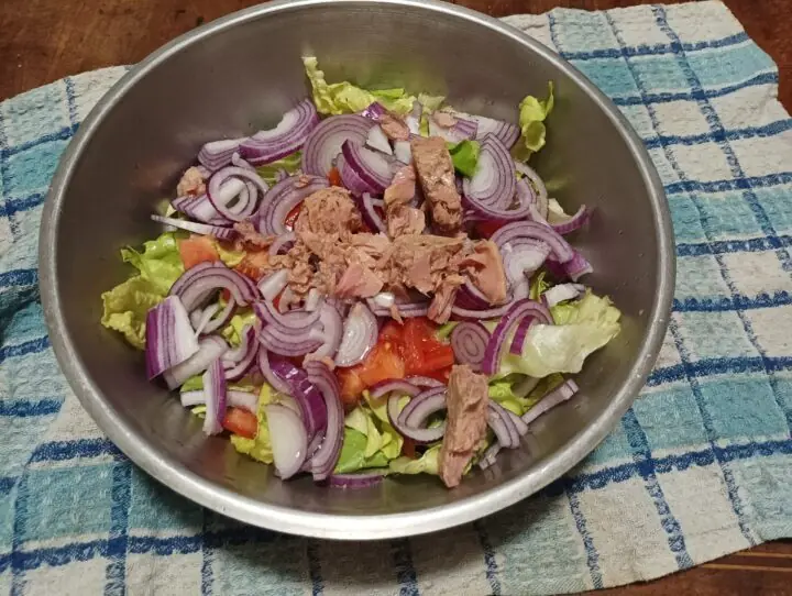 Insalata di tonno e verdure