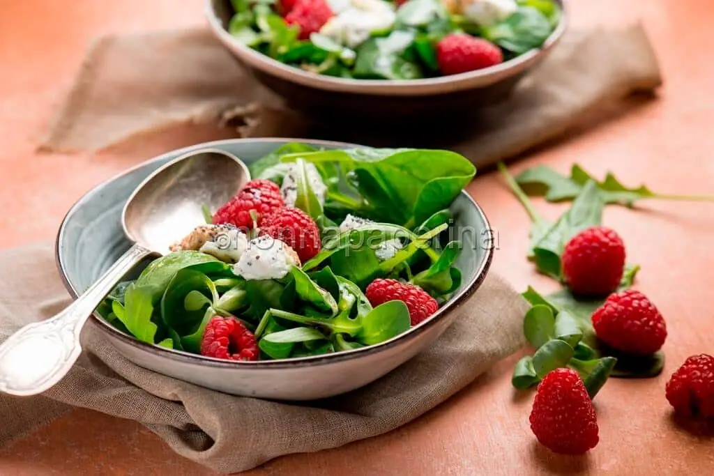 Insalata mista ai lamponi e i benefici per i nostri occhi
