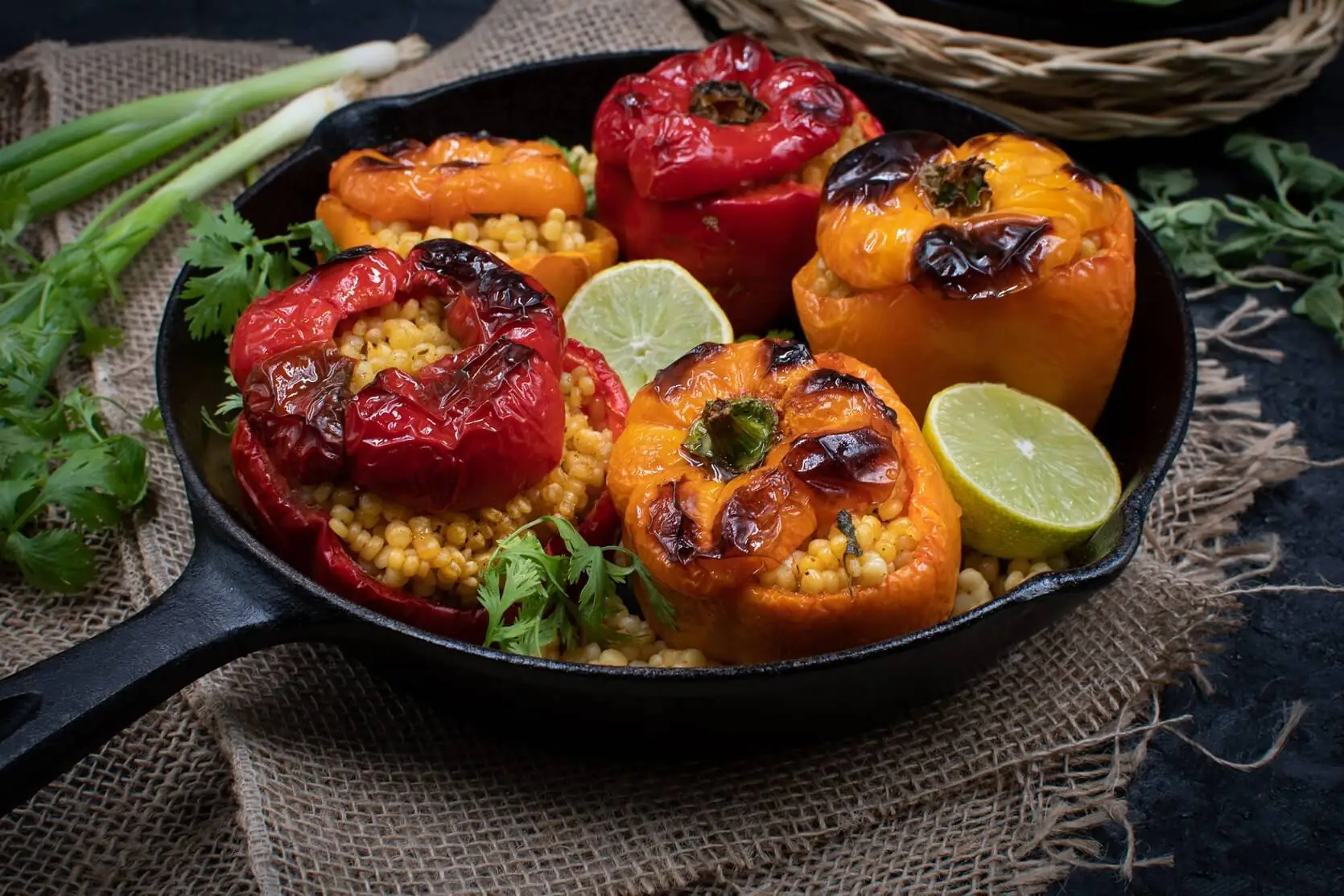 Melanzane e peperoni con Cous Cous