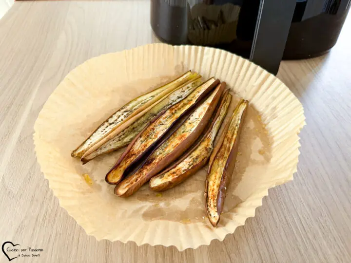 Melanzane perline in friggitrice ad aria