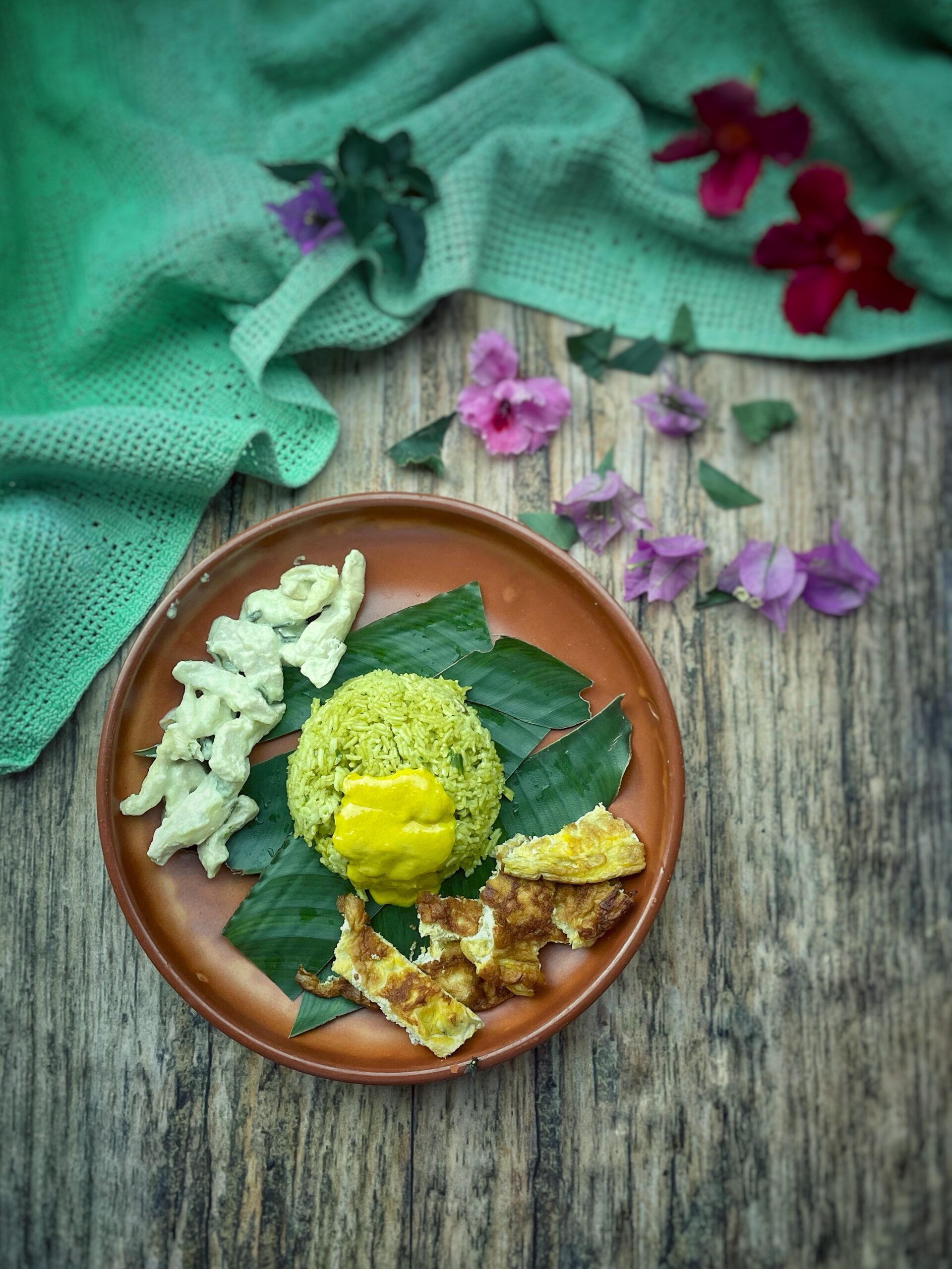 Nasi liwet, riso indonesiano al cocco