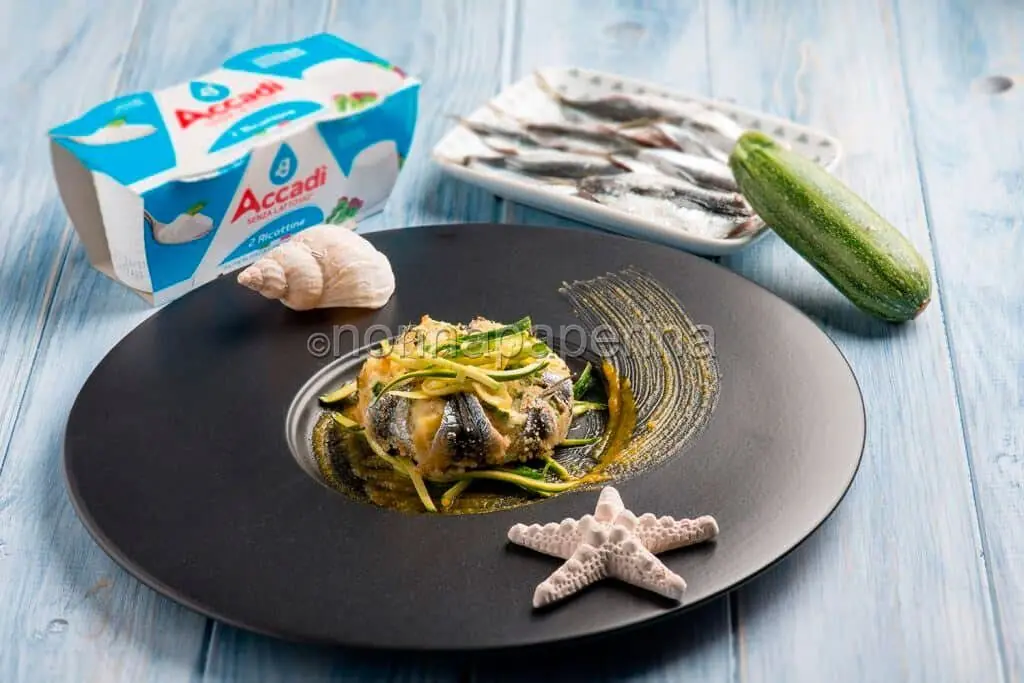 Nutrimento e gusto a volontà in un semplice tortino di alici con zucchine