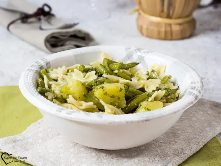 Pasta fredda con fagiolini e patate
