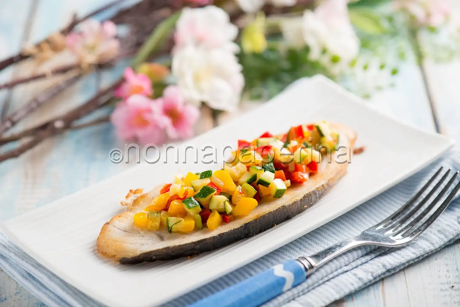 Pesce spada con verdure, un piatto semplice e gustoso