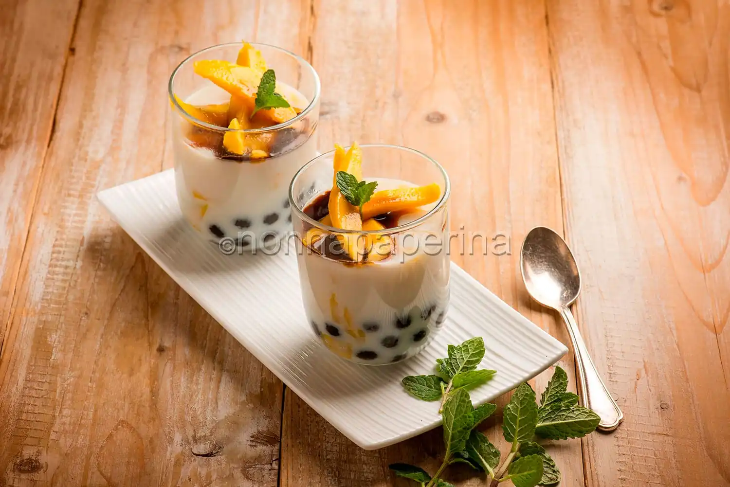 Pudding al mango e cocco, un dessert esotico