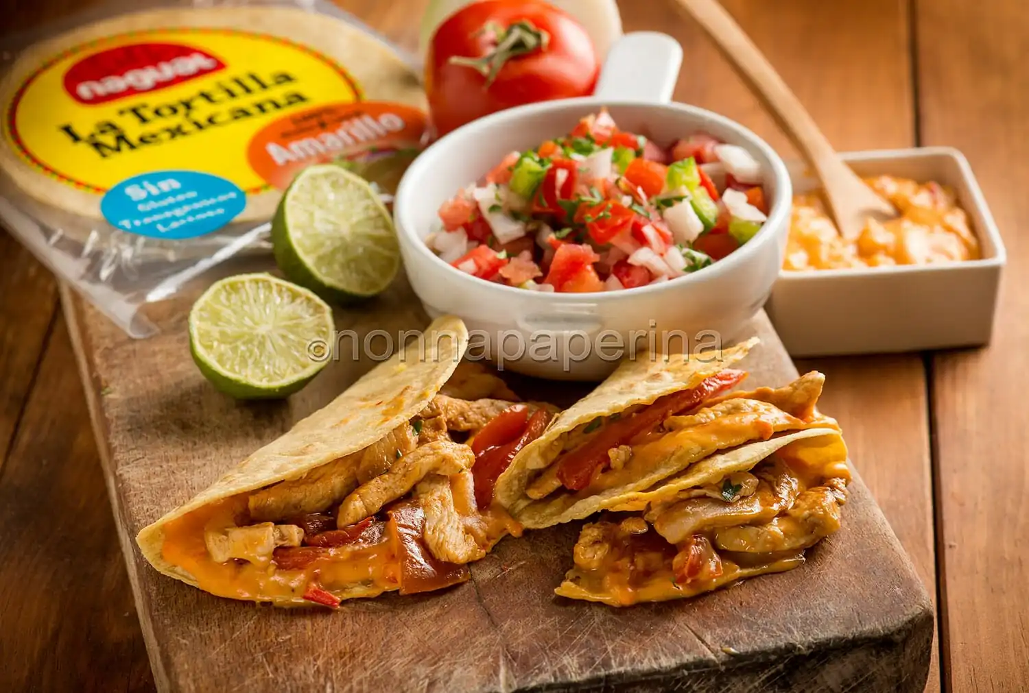 Quesadillas con pico de gallo, un delizioso street food