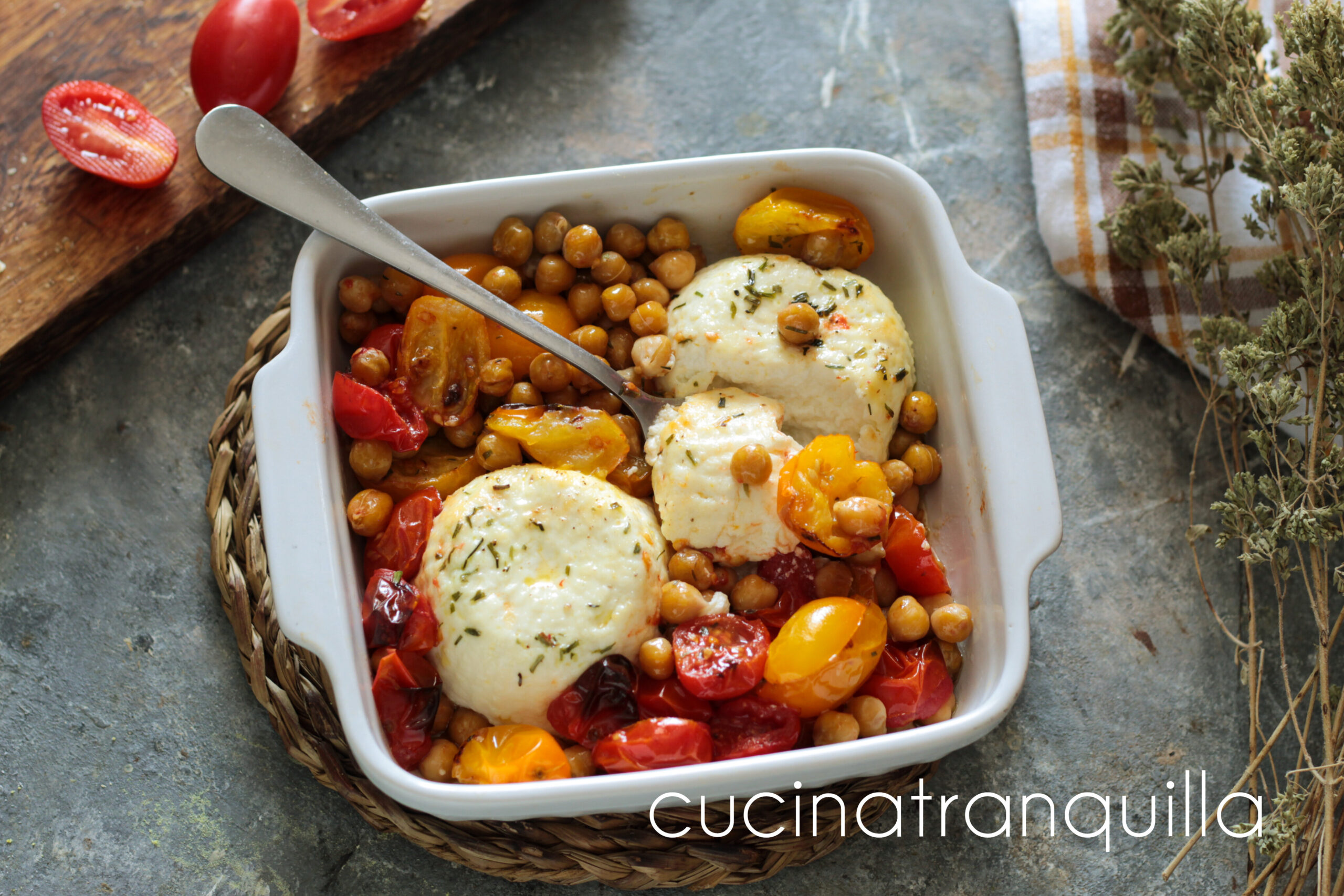 Ricotta e ceci in friggitrice ad aria