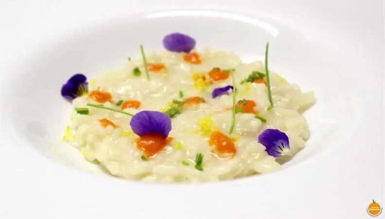 Risotto alla crema di peperoni e zeste di limone