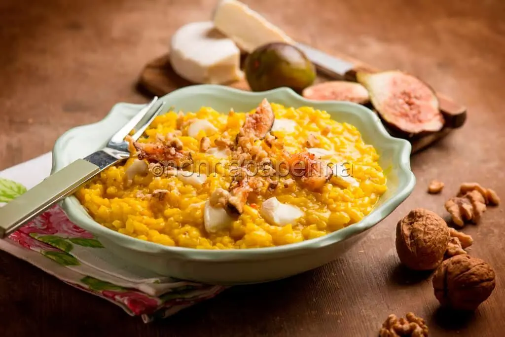 Risotto con fichi e tomino, un risotto agrodolce