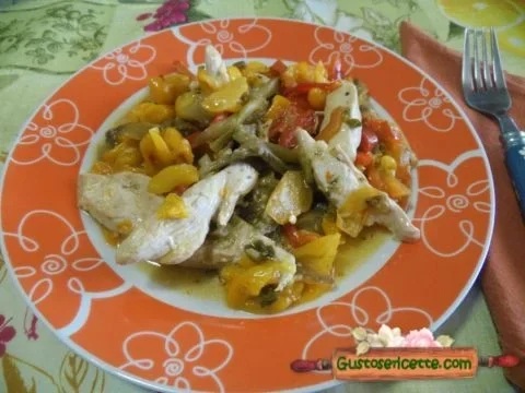 Straccetti di pollo alle verdure