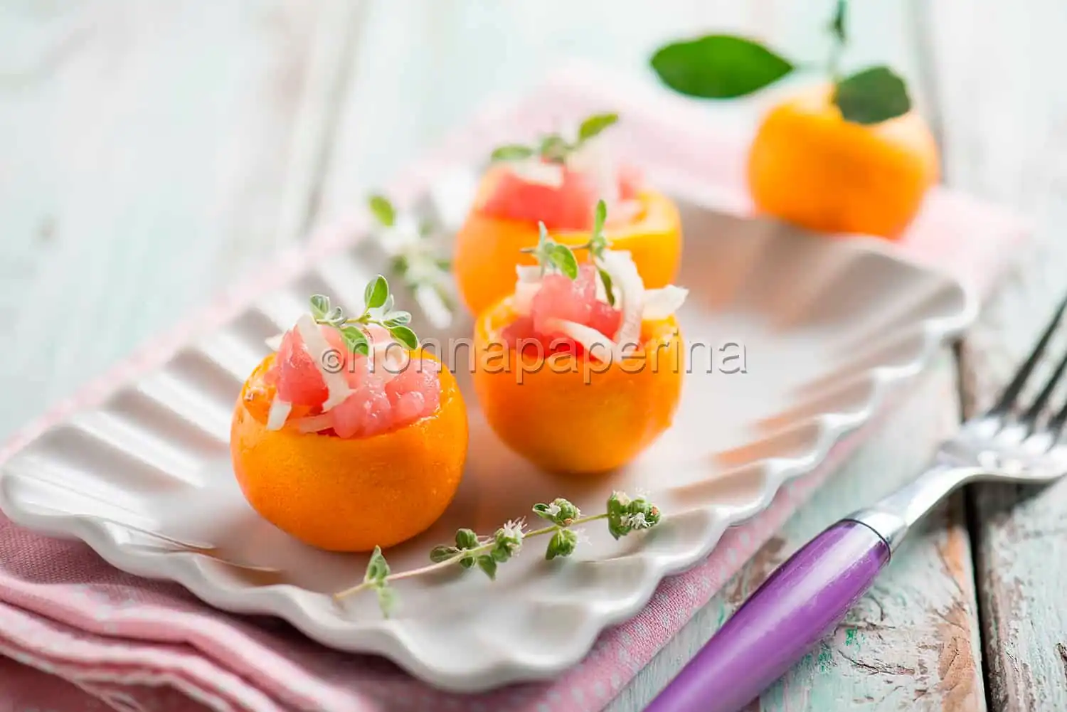 Tartare di tonno e calamondino, un antipasto insolito
