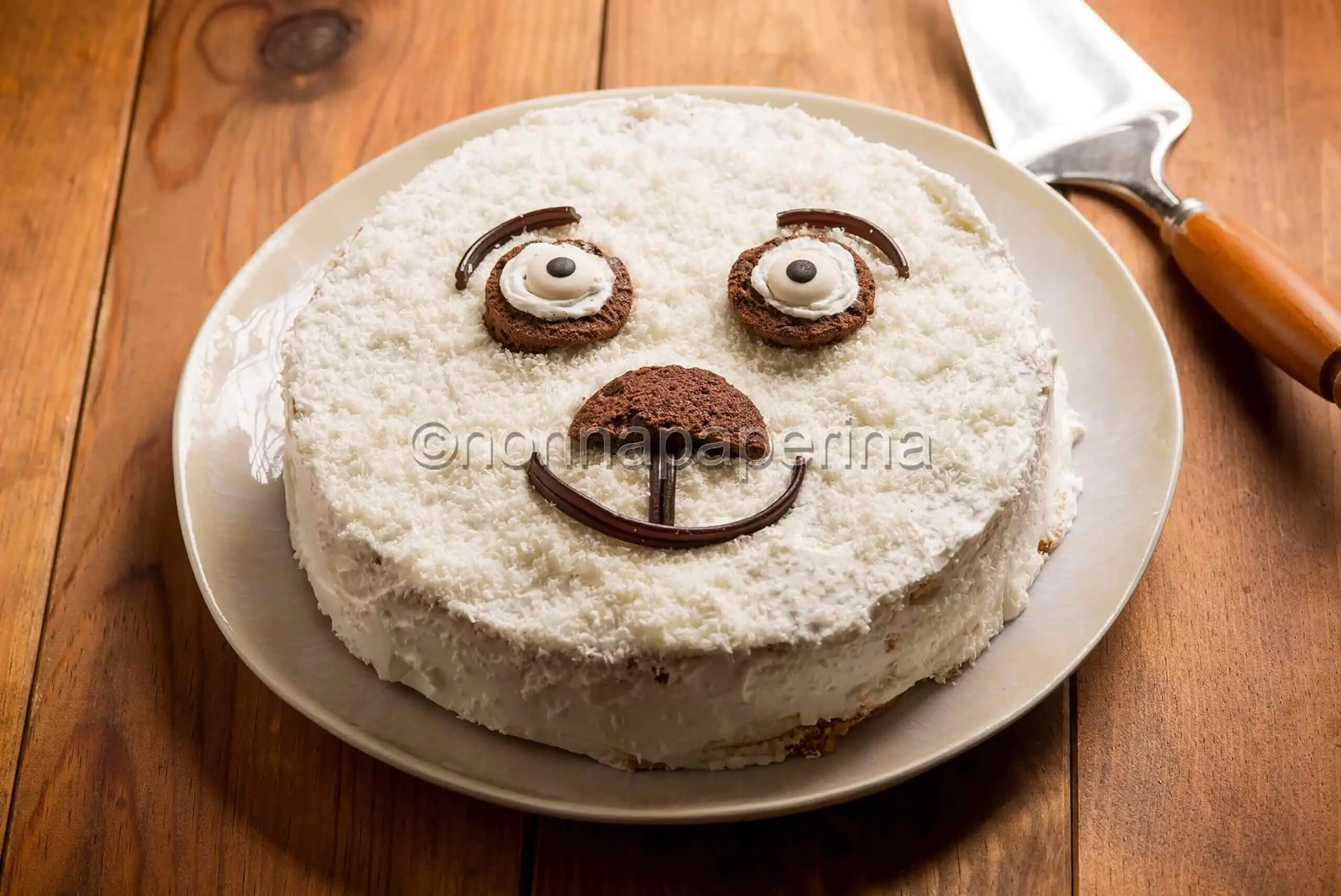 Torta orso polare o torta al cocco, un dessert simpatico
