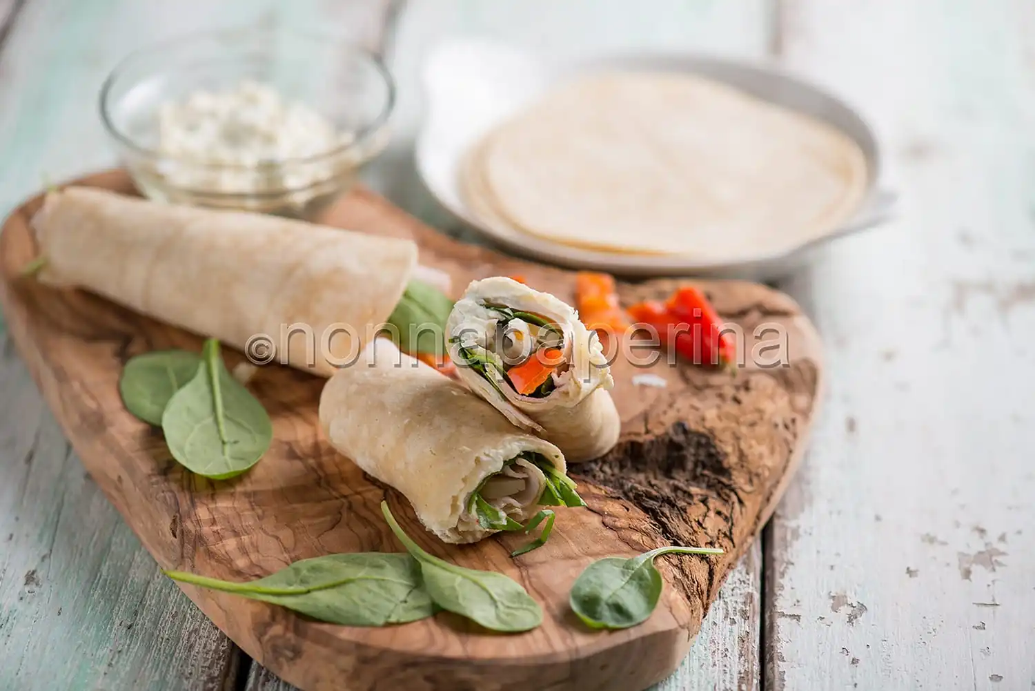 Tortillas wrap con spinaci e tacchino, un’ottima variante