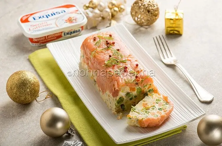 Tronchetto al salmone e verdure, un secondo per Natale