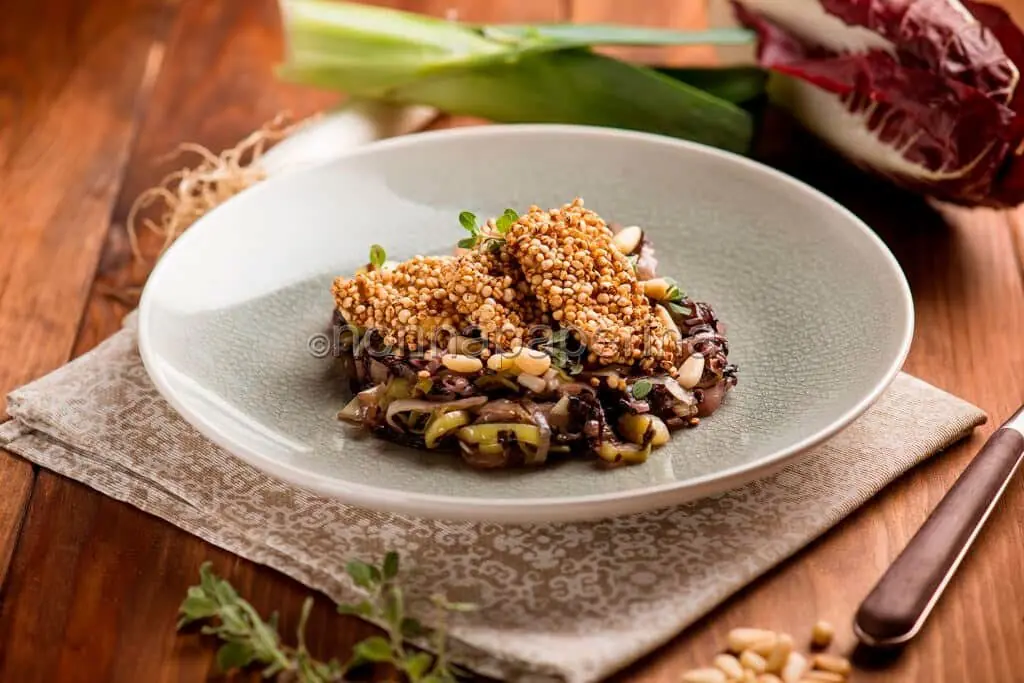 Trota impanata con quinoa soffiata, piatto d’alta classe
