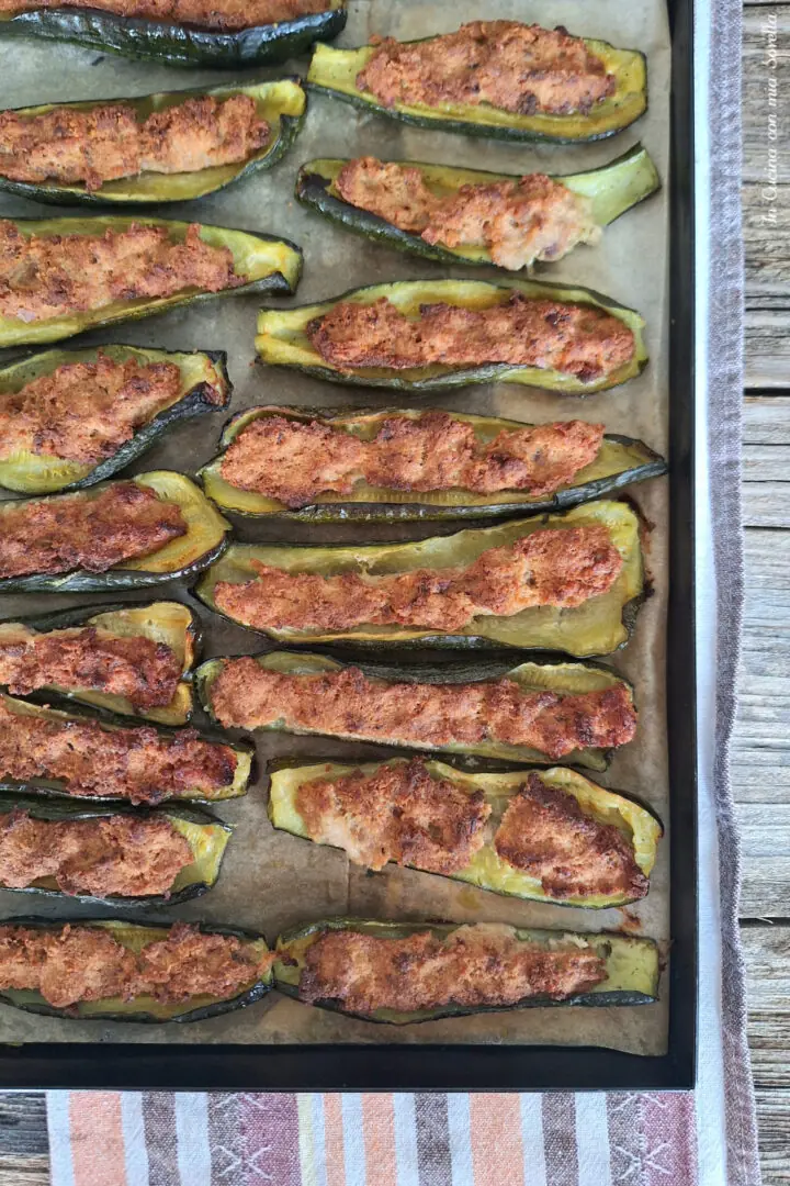 Zucchine ripiene di carne