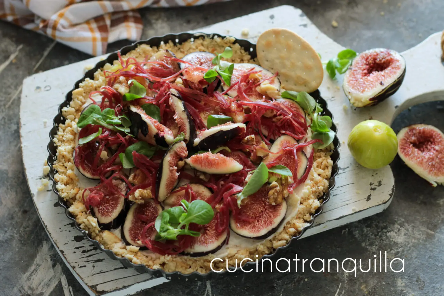 Cheesecake ai fichi freschi senza cottura e senza gelatina