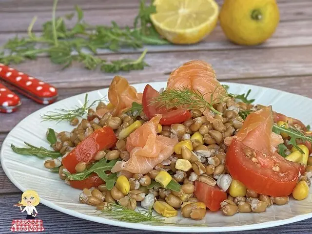 Farro e salmone