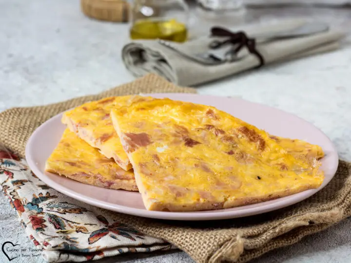 Frittata al forno prosciutto e formaggio