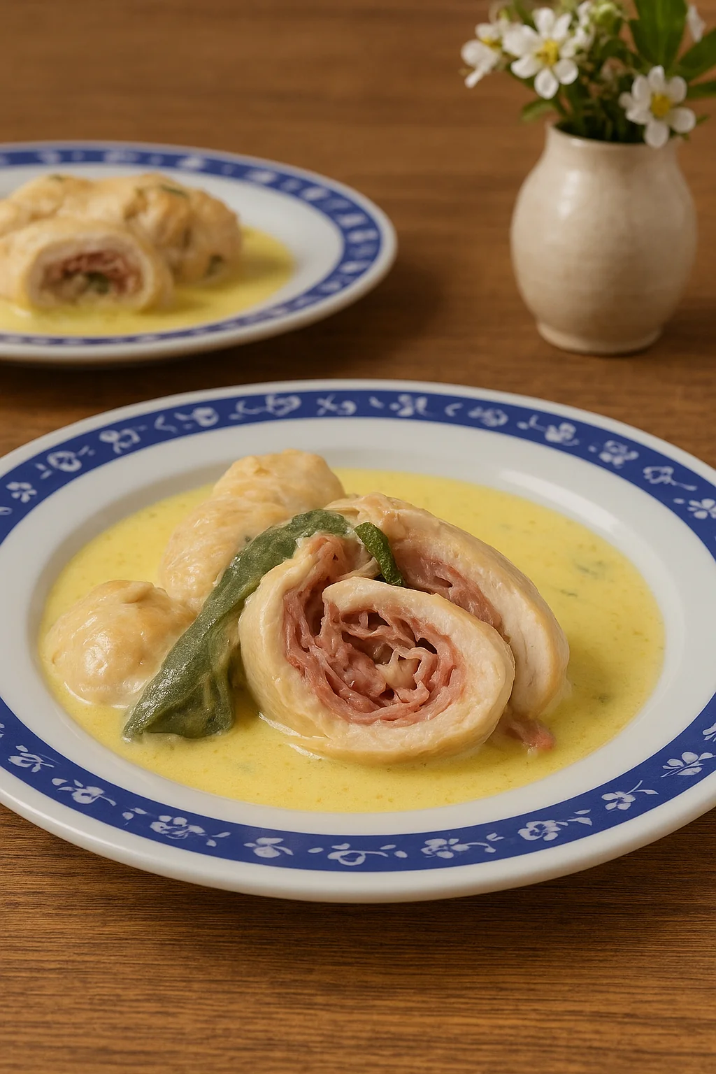 Involtini di pollo keto con pancetta, formaggio e salvia