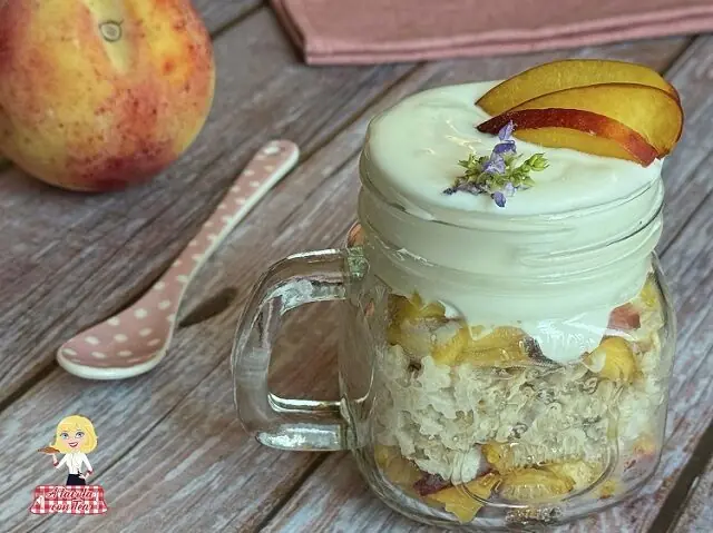 Porridge overnight alla pesca