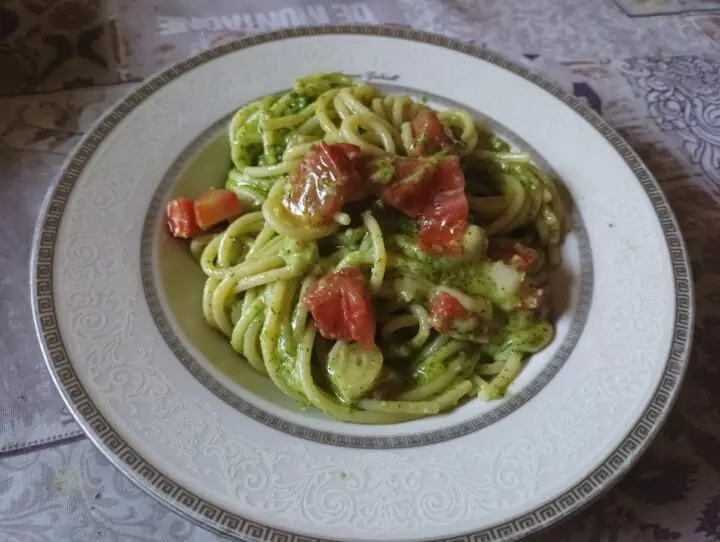 Spaghetti cremosi tricolore
