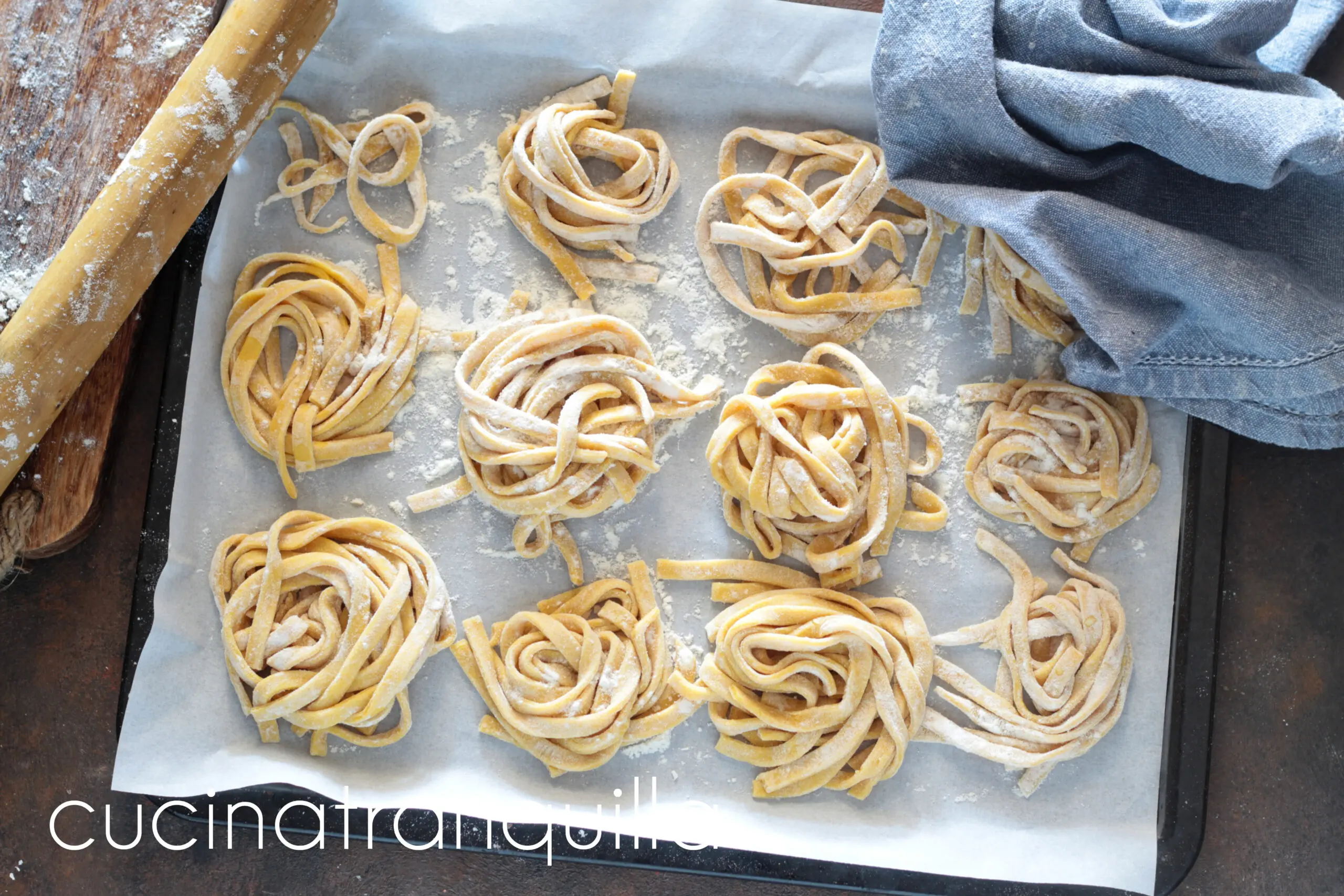 Tagliatelle all’uovo con curcuma