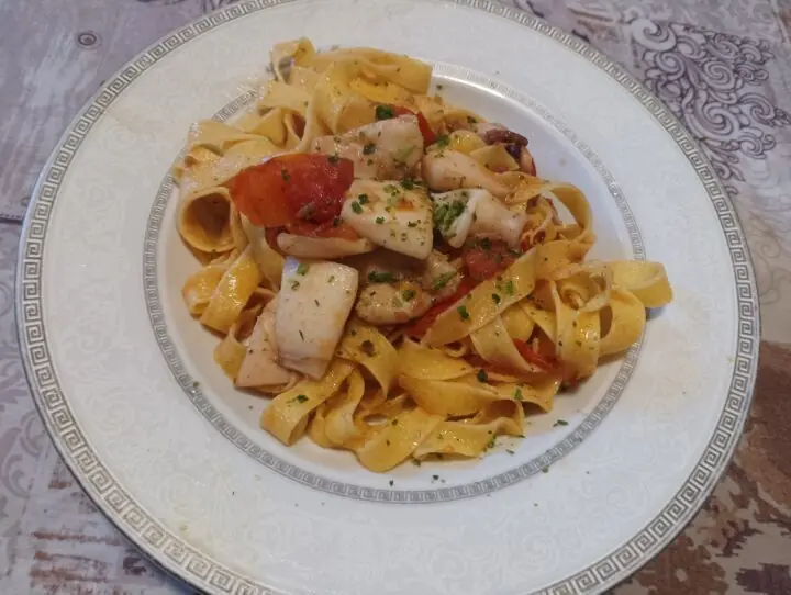 Tagliatelle con le seppie