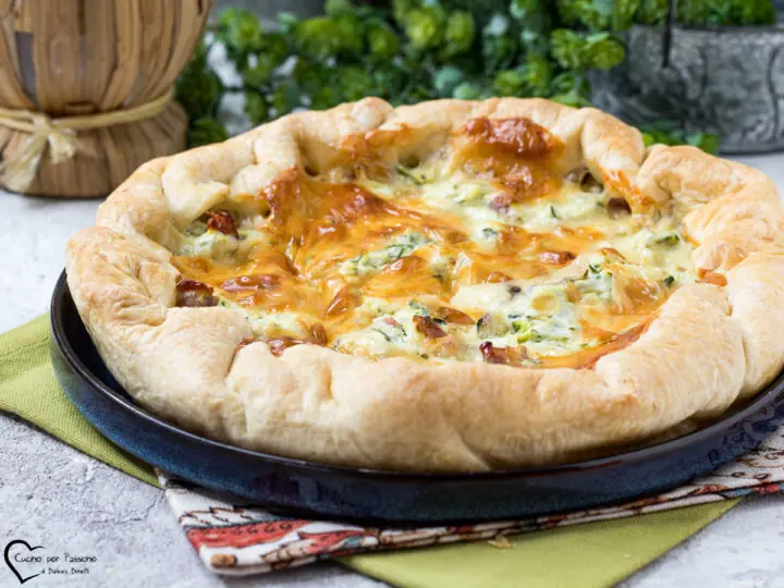 Torta salata zucchine e speck