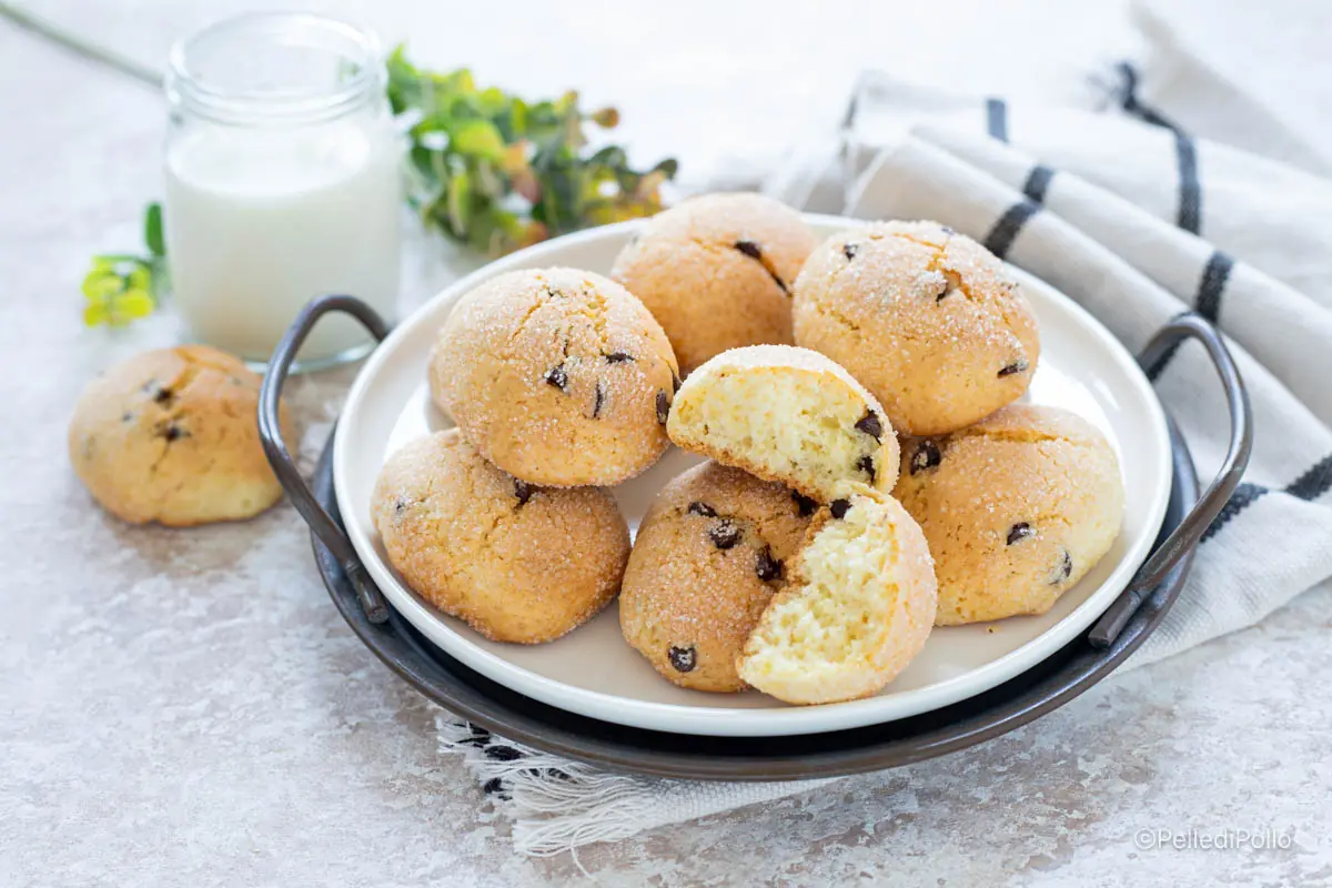 Biscotti allo yogurt con gocce di cioccolato