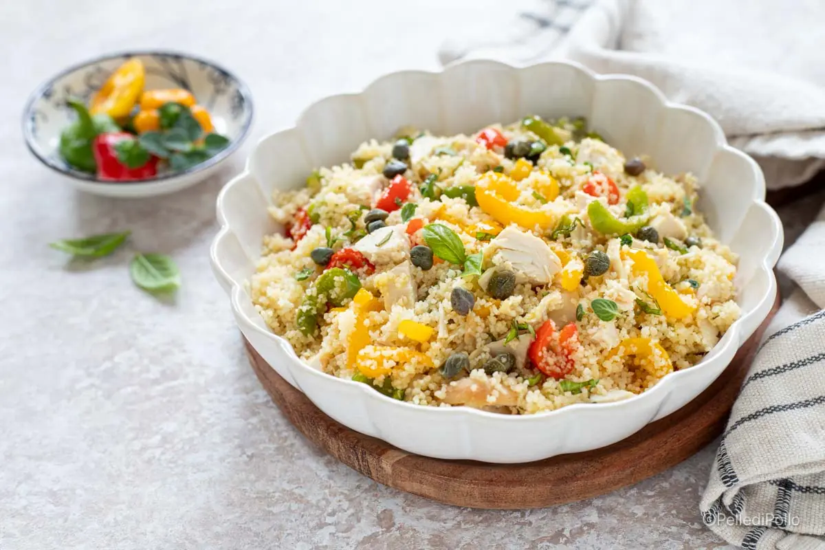 Cous cous con pollo e peperoni