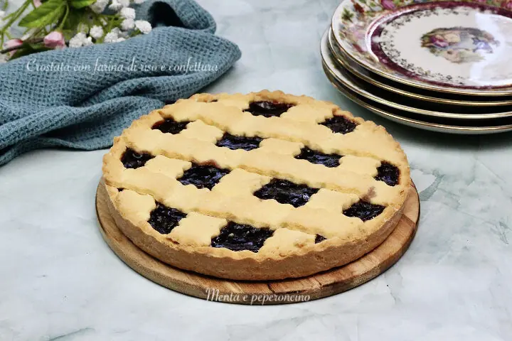 Crostata con farina di riso e confettura