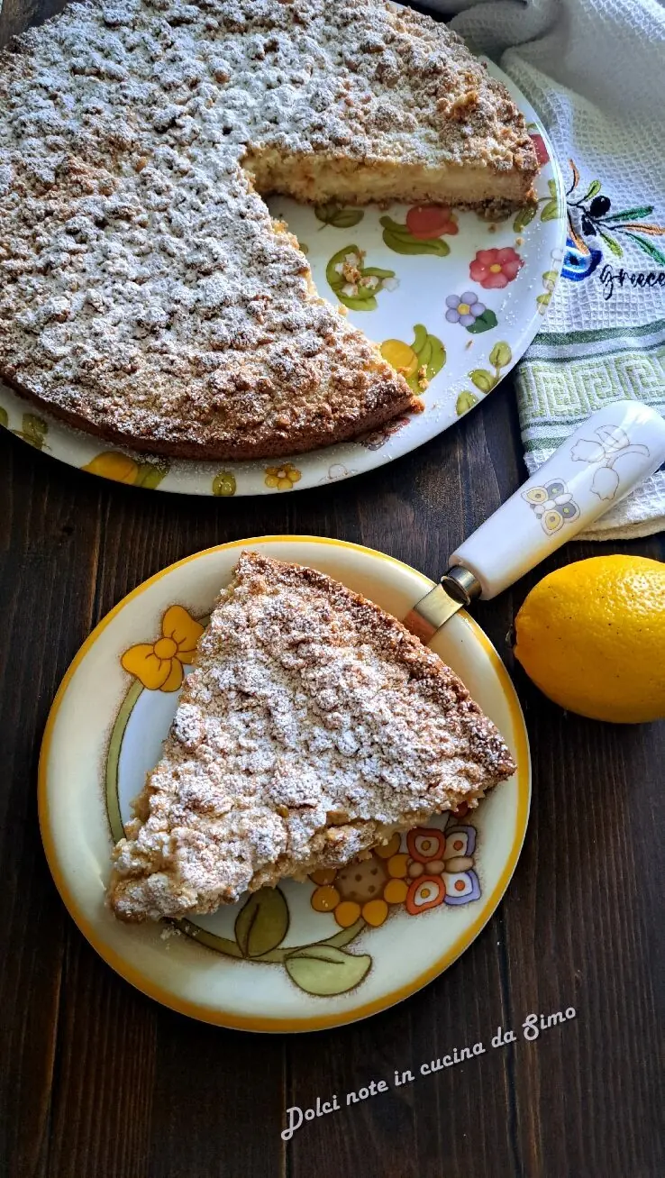 Crostata sbriciolata con crema al limone
