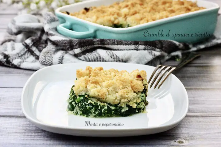Crumble di spinaci e ricotta