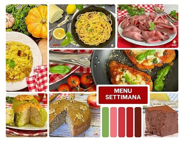 Menu settimana 1a settimana ottobre