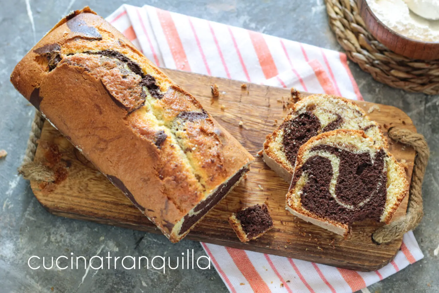 Plumcake bicolore senza burro