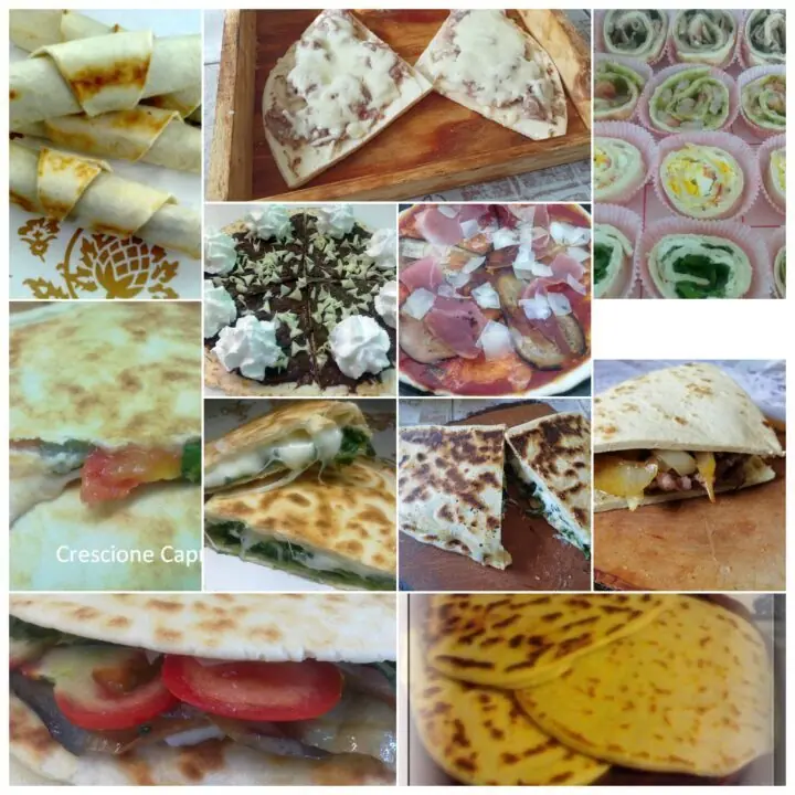 Raccolta di ricette con la piadina dal salato al dolce