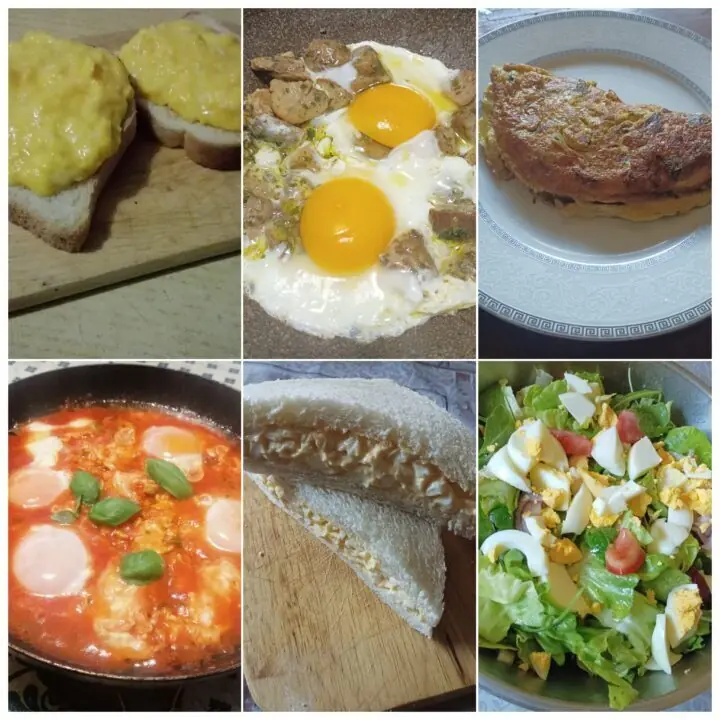 Raccolta di ricette con le uova: uova sode, strapazzate, al tegamino, omelette