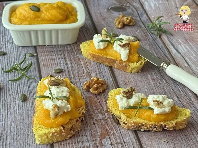 Bruschetta crema zucca philadelphia  