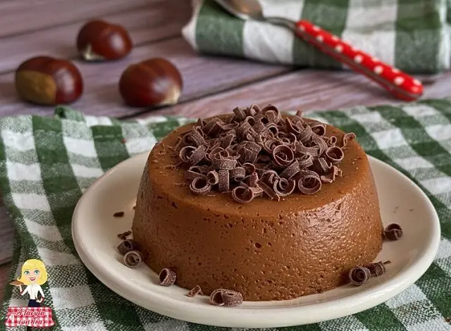 Budino di castagne e cioccolato