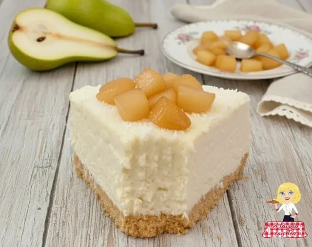Cheesecake con pere