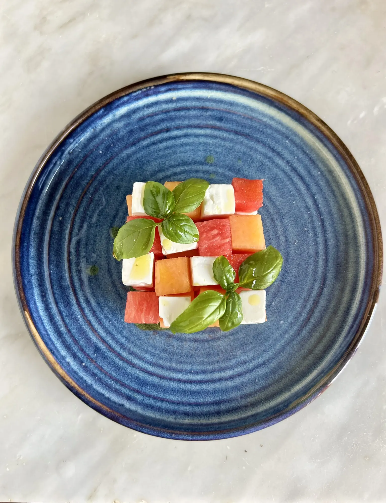 cubo di rubrick anguria melone e feta recipe Cubo di rubrick: anguria, melone e feta