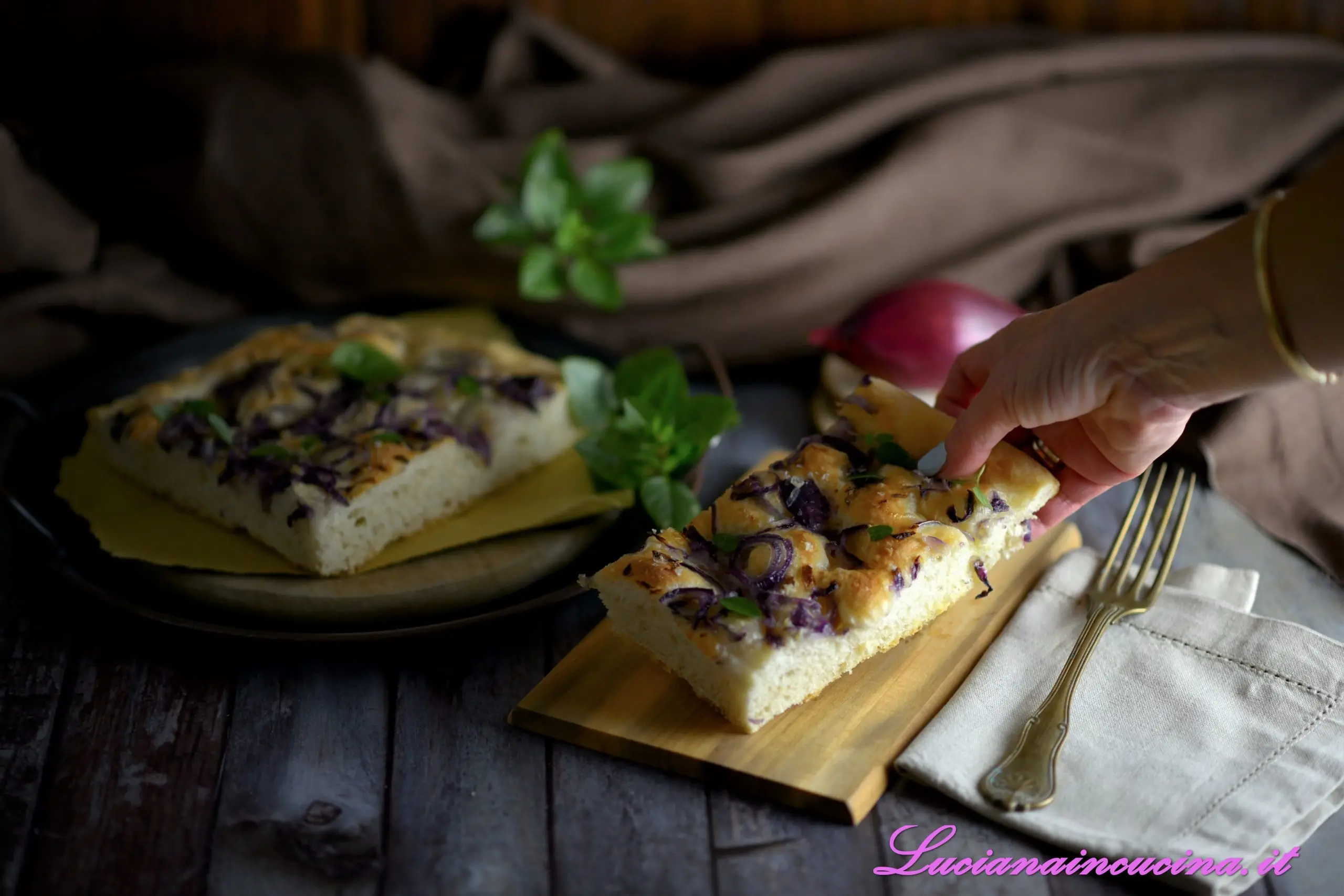 Focaccia con le cipolle