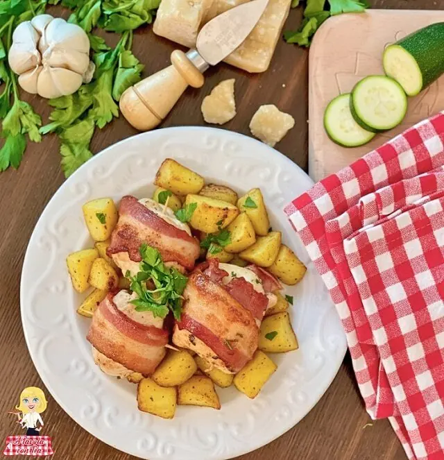 Involtini di pollo zucchine funghi