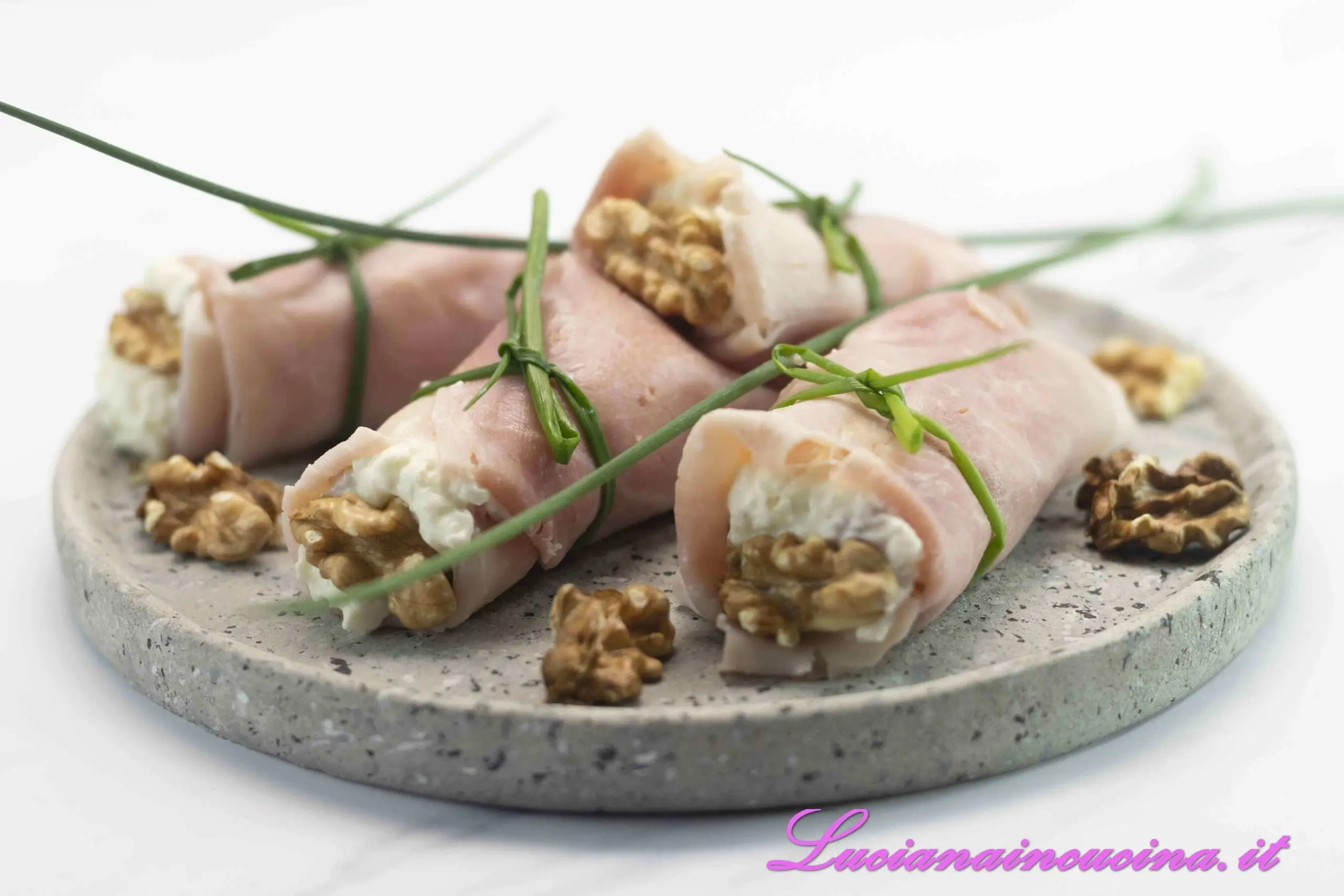 Involtini di prosciutto cotto