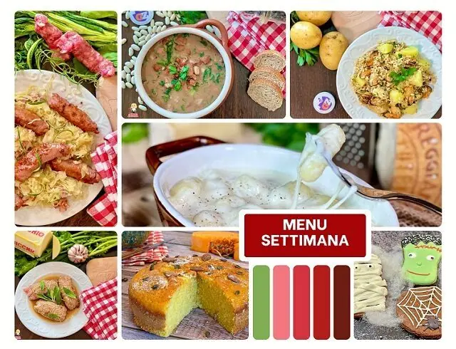 Menu settimana ricette 5a settimana ottobre