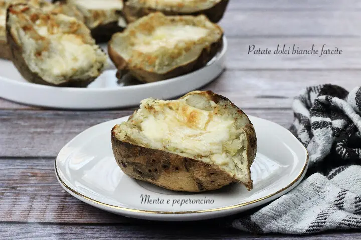 Patate dolci bianche farcite