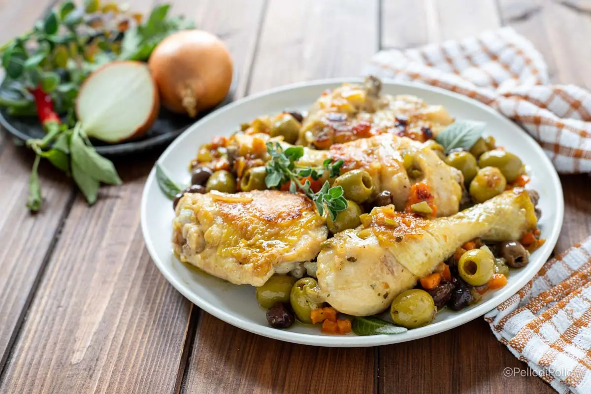 Pollo alla cacciatora in bianco