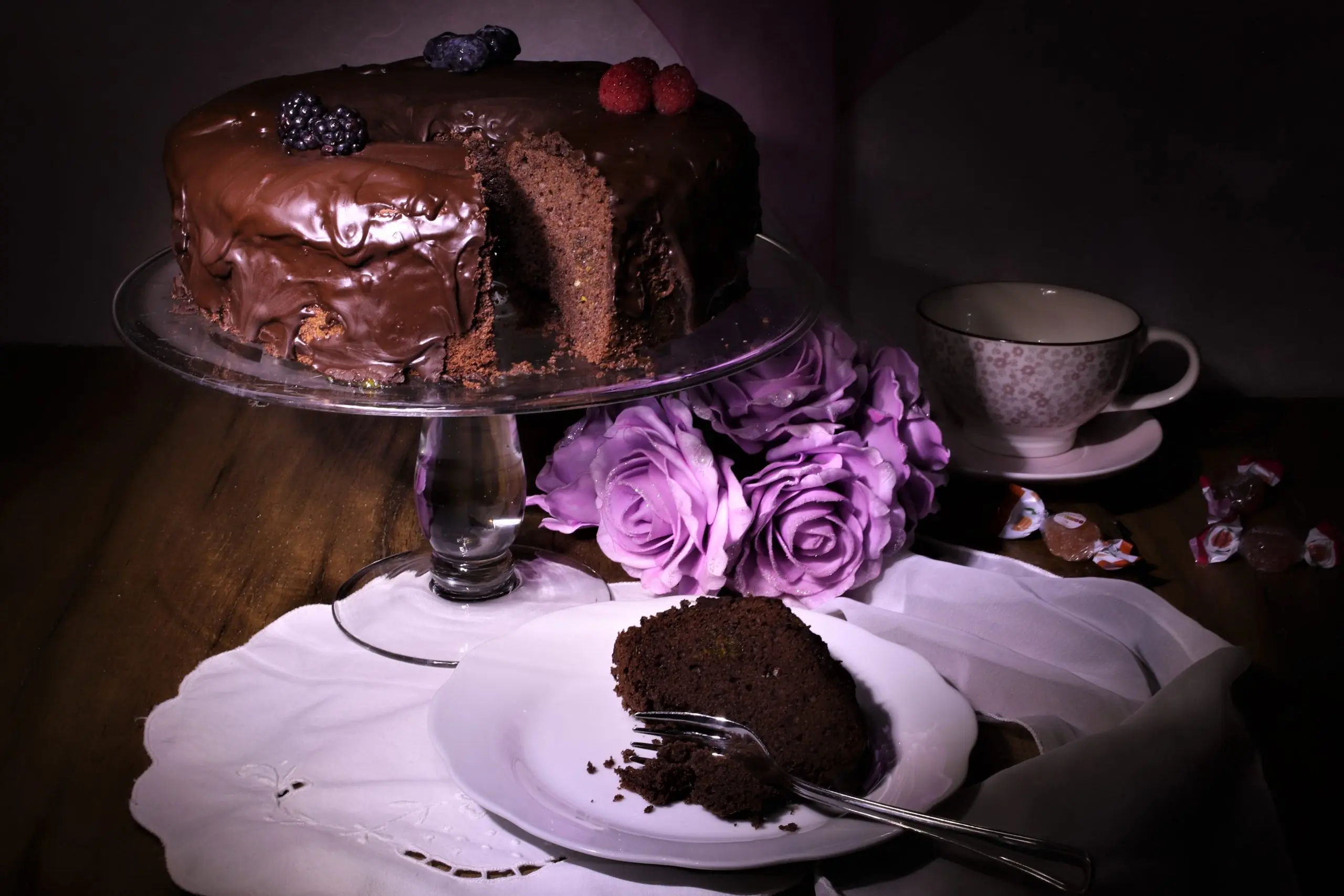 Sacher chiffon cake
